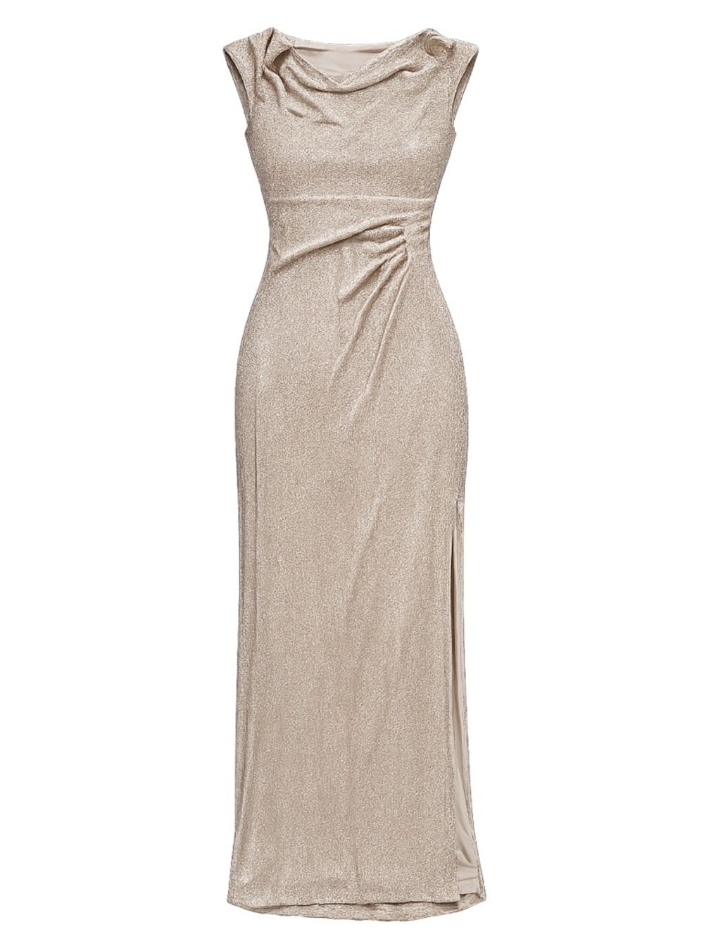 Ralph Lauren Shimmering Gold Long Wedding Guest Dress, Mother of Bride, Groom